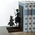 お買い得  彫像-ブックエンド鉄フィギュアブックエンド読書ブックサポートレトロ滑り止めブックエンドストッパーホームオフィステーブルデスクトップの装飾ドロップシップ