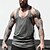 abordables camisetas y tanques activos para hombres-Hombre Camiseta sin mangas Tanque de ejercicios Tanque Camisetas Interiores Escote en U Sin Mangas Deporte Casual Diario Gimnasia Transpirable Suave Plano Negro Blanco Ropa de Deporte Moda Básico