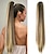 tanie Kucyki-22 cal klips do przedłużania kucyka 130 g/paczka syntetyczne długie proste sztuczne włosy dla białych czarnych kobiet doczepianie włosów z włókna wysokotemperaturowego