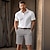 cheap Work Shorts-Men&#039;s Shorts Chino Shorts Bermuda shorts Zipper Button Pocket Plain Comfort Breathable Short Casual Daily Holiday Cotton Blend Fashion Chic &amp; Modern Black White