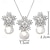 billiga Örhängen-Örhängen Set Vintagestil Blom-tema Mode örhängen Smycken Silver Till Bröllop Fest Gåva
