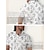 levne Designová kolekce-Pánské Turistická polokošile Bílá Krátký rukáv Ochrana proti slunci Vrchní část oděvu Komiks Golf Oblečení Oblečení Oblečení Oblečení Oblečení