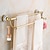 abordables Barres repose-serviettes-Porte-serviettes doré à 2 niveaux, porte-serviettes mural en céramique doré pour salle de bain, support en tour