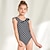 preiswerte Badebekleidung-Mädchen Badeanzug Rock Tupfenmuster Rundhalsausschnitt mit Rüschenrand Mädchen