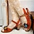 billige Sandaler til kvinner-Dame Høye hæler Sandaler Håndlagde sko Vintage sko Fest Daglig Blomstret Liten hæl Fantasihæl Titte Tå Elegant Årgang Lær Spenne Oransje