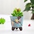 billige Kunstige blomster og vaser-blomstermønster i vintage stil keramisk urtepotte - håndmalet sukkulent plantekrukke med stort afløbshul - ansigtsplanter, hovedplantekasser til indendørs plante