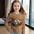 お買い得  トップス-女の子 3D 猫 Ｔシャツ シャツ 長袖 3Dプリント 春 秋 活発的 ファッション かわいいスタイル ポリエステル 子供 3〜12年 クルーネック アウトドア カジュアル 日常 レギュラー
