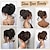 cheap Chignons-Messy Bun Hair Piece Claw Clip Curly Wavy Hair Buns Tousled Updo Hair Buns Extensions Scrunchie Long Beard Clip Claw in Bun Hair pieces for Women