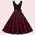 cheap Historical &amp; Vintage Costumes-Polka Dots 1950s Cocktail Dress Vintage Dress Dress Rockabilly Flare Dress Knee Length Women&#039;s Polka Dot V Neck Christmas Evening Party Engagement Party Homecoming Adults&#039; Dress Spring &amp; Summer