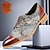 billige Oxfordsko til mænd-mænds kjole sko krokodille mønster læder italiensk fuldnarvet okseskind skridsikre snøre rødbrune oxfords