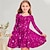 cheap Dresses-Girls&#039; 3D Color Dress Long Sleeve 3D Print Spring Fall Sports &amp; Outdoor Daily Holiday Cute Casual Beautiful Kids 3-12 Years Casual Dress A Line Dress Above Knee Polyester Regular Fit
