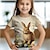 billige Toppe-Påske Pige 3D Kanin T-shirt Skjorter Kortærmet 3D-udskrivning Sommer Aktiv Mode Sød Stil Polyester Børn 3-12 år Rund hals udendørs Afslappet Daglig Regulær