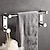 billige Håndklædestænger-multifunktionel håndklædestang i rustfrit stål med kroge, 30cm/40cm/50cm/60cm, spejlpoleret sølvfinish, vægmonteret til badeværelse, køkken, kontor
