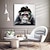 זול ציורי בעלי חיים-אבסטרקט עישון גורילה קוף ציורי בעלי חיים מצוירים ביד קנבס ציור קיר אמנות תמונות לסלון עיצוב הבית