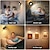 cheap Indoor Night Lights-Battery Picture Light for Wall Art, Wall Sconces Wireless Magnetic Picture Light with Remote, 9 Colors RGB Rechargeable Ambient Sconce, 3 Color Temp Dimming Up Down Spotlight for Wall Bedroom 2in1