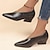 ieftine Pantofi Joși de Damă-Pentru femei Pantofi Flați Pantofi de confort Zilnic Toc Îndesat Vârf ascuțit Casual Imitație Piele Loafer Negru / Alb Plin de Culoare Negru