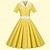 Χαμηλού Κόστους Ιστορικές &amp; Vintage Στολές-Κομψό Klasika Δεκαετία του 1950 Κοκτέιλ Φόρεμα Vintage Φόρεμα Φορέματα Φόρεμα Flare Ευγενής κυρία Γυναικεία Πόρπη Συμπαγές Χρώμα Γραμμή Α Ημέρα του Αγίου Βαλεντίνου