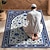baratos Tapetes e tapetes e tapetes-Tapete de oração muçulmano com design elegante tapete islâmico macio tecido de lã sintética toque macio antiderrapante