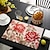 abordables Napperons et sous-verres et dessous de plat-Napperon floral 1 pièce, tapis de table 12x18 pouces, pour fête, cuisine, décoration de salle à manger