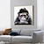 זול ציורי בעלי חיים-אבסטרקט עישון גורילה קוף ציורי בעלי חיים מצוירים ביד קנבס ציור קיר אמנות תמונות לסלון עיצוב הבית