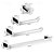 cheap Towel Bars-Bathroom Accessory Set Wall Mounted Stainless Steel Include Towel Bar Robe Hook Toilet Paper Holder Bathroom Tower Rack