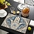 billige Placemats &amp; Coasters &amp; Trivets-1 stk hamasa hånd ramadan mønster dekkematte bordmatte 12x18 tommers bordmatter for festkjøkken spisedekorasjon