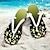 cheap Graphic Print Shoes-Women&#039;s Slippers Flip-Flops Print Shoes Flip-Flops Beach Slippers Daily Vacation Travel Floral Gradient Color Flat Heel Vacation Fashion Casual Polyester Yellow Pink Blue