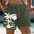 baratos Shorts gráficos masculinos-Coqueiro estampado shorts de linho de algodão masculino verão shorts havaianos praia shorts com cordão cintura elástica respirável macio curto casual diário férias roupas streetwear