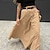 abordables Faldas Lisas-Mujer Falda Línea A Maxi Alta cintura Faldas Bolsillo Color sólido Calle Cita Verano Poliéster Moda Casual Negro Caqui