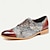 baratos Sapatos Oxford para Homem-Sapatos masculinos com padrão de crocodilo couro italiano de grão integral couro antiderrapante com cadarço vermelho marrom oxfords