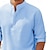 baratos camisas masculinas casuais-Homens Camisa Social Camisa Popover Camisa casual camisa de verão camisa de praia Preto Branco Azul Cinzento Manga Longa Xadrez Colarinho Chinês Diário Férias Roupa Moda Casual Confortável