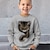 cheap Hoodies&amp;Sweatshirts-Boys 3D Cat Sweatshirt Pullover Long Sleeve 3D Print Spring Fall Fashion Streetwear Cool Polyester Kids 3-12 Years Crew Neck Outdoor Casual Daily Regular Fit