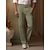 cheap Luxury Linen Pants-40% Linen Men&#039;s Linen Pants Trousers Summer Pants Button Pocket Straight Leg Plain Breathable Comfortable Office / Career Daily Vacation Classic Casual Black White