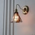 voordelige LED-wandlampen-wandlamp mooie retro verlichting 1 licht glazen wandlamp glas-in-lood lampenkap bronzen wandlamp armlamp voor binnen woonkamer slaapkamer 85-265v