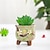 cheap Artificial Flowers &amp; Vases-Flower Pattern Vintage Style Ceramic Flower Pot - Hand Painted Succulent Planter with Great Drain Hole - Face Planter, Head Planters for Indoor Plant