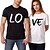 ieftine tricouri-Tricou de cuplu Iubire 2 buc Pentru cupluri Bărbați Pentru femei Tricou Stil Nautic Negru / Alb Ziua Îndrăgostiților Zilnic Manșon scurt Imprimeu Modă Casual