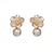 cheap Earrings-Stud Earrings Fine Jewelry Classic Precious Flower Shape Cute Stylish Earrings Jewelry Gold For Gift Festival