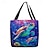 cheap Graphic Print Bags-Women&#039;s Tote Shoulder Bag Canvas Tote Bag Polyester Shopping Daily Holiday Print Large Capacity Foldable Lightweight Sea Creatures Royal Blue Blue Purple