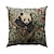 ieftine stil animal-Model de panda de epocă 1 bucată huse de pernă cu dimensiuni multiple perne decorative de coastă în aer liber huse de perne din catifea moale pentru canapea canapea pat decor acasă