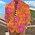 abordables Chemise hawaïenne homme-Rose Floral Hawaïen Station balnéaire Homme Chemises imprimées Vacances Usage quotidien Printemps été Col Mao manche longue Rose Claire, Bleu, Orange S, M, L Polyester Chemise