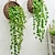 preiswerte Künstliche Pflanzen-2 Stück künstliche Rattan-Grünpflanzenblätter, Chlorophytum Comosum, Dekoration, Wandbehang mit grünem Apfel