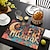olcso Placemats és alátétek és trivák-1db színes ramadan eid mubarak mintás teríték asztali szőnyeg 12x18 hüvelykes asztali szőnyeg a partikonyha étkező dekorációjához