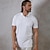 baratos polo clássico-Homens Camiseta Polo Camisa de golfe Casual Esportes Lapela Manga Curta Moda Básico Tecido Botão Verão Normal Preto Branco Camiseta Polo