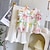 abordables Ensembles pour filles-Fille 3D Floral Set Sans Manches Eté Doux Coton Polyester Bébé 2-8 ans Vacances Ample