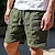 cheap Linen Shorts-Men&#039;s Shorts Linen Shorts Summer Shorts Pocket Drawstring Elastic Waist Plain Comfort Breathable Short Casual Daily Holiday Linen Cotton Blend Fashion Classic Style Black Army Green