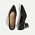 abordables Zapatos casuales de mujer-Mujer Tacones Tallas Grandes Zapatos Flyknit Exterior Oficina Diario Leopardo Tacón Cuadrado Dedo Puntiagudo Moda Clásico Confort Zapatos de Paseo Punto Mocasín Almendra Leopardo Negro / Beige