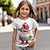 levne Topy-Dívčí 3D Elf Košilky Košile Krátký rukáv 3D tisk Léto Aktivní Módní Roztomilý Polyester Děti 3-12 let Tričkový Venkovní Ležérní Denní Běžný