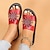 ieftine Flip-Flops de Damă-Pentru femei Papuci Papuci de plajă Zilnic Toc Drept Vârf deschis Casual Imitație Piele Loafer Rosu