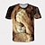 baratos T-shirts Homem com Estampado 3D-Homens Camiseta Gráfico Animal Tigre Gola Redonda Roupa Impressão 3D Ao ar livre Diário Manga Curta Imprimir Vintage Moda Designer
