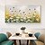 halpa Kukka-/kasvitaulut-käsintehty öljymaalaus kangas seinä taide koristelu moderni pieni raikas tyyli päivänkakkara kukat kasvit kodin sisustukseen rullattu kehyksetön venyttämätön maalaus